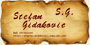 Stefan Gidaković vizit kartica
